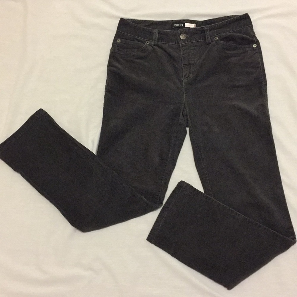 Focus Black corduroy straight legs pants